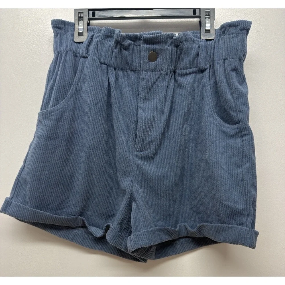 Knotty St Michael's Corduroy Paper bag Waist Mom Shorts‎ High Waist  Medium #52